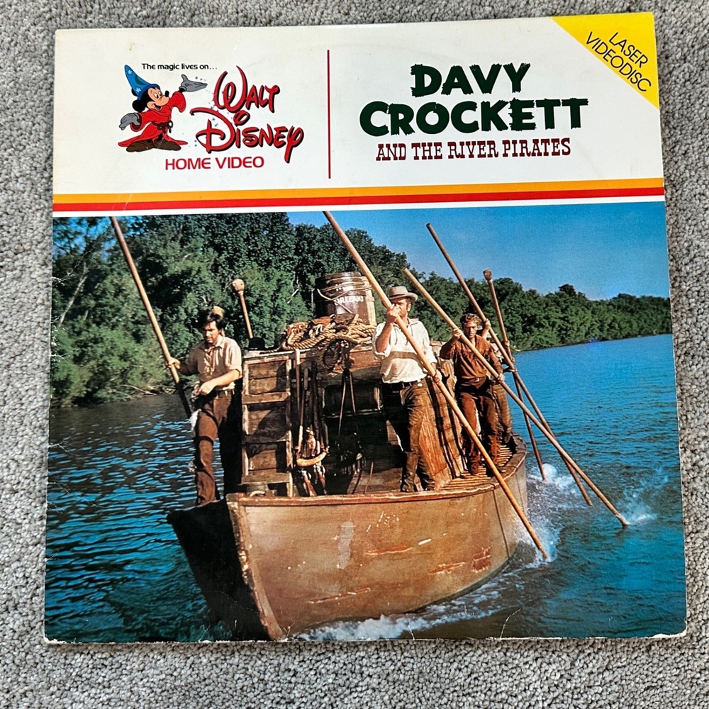Walt Disney Davy Crockett and the River Pirates LaserDisc Movie